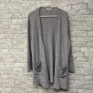 Madewell open front duster‎ cardigan grey women’s L alpaca wool blend